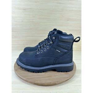 NEW Wolverine Floorhand Black Leather Steel Toe Boots Womens Size 9